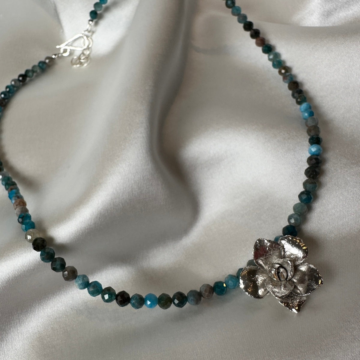 Small Succulent and Apatite Necklace