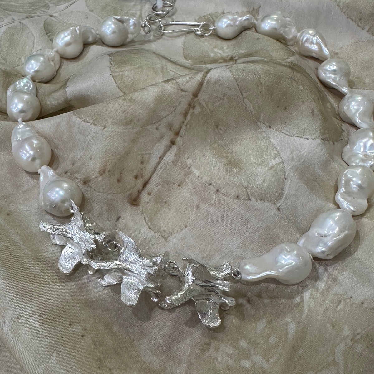 Possum Vertebra with Freshwater Pearls Necklace