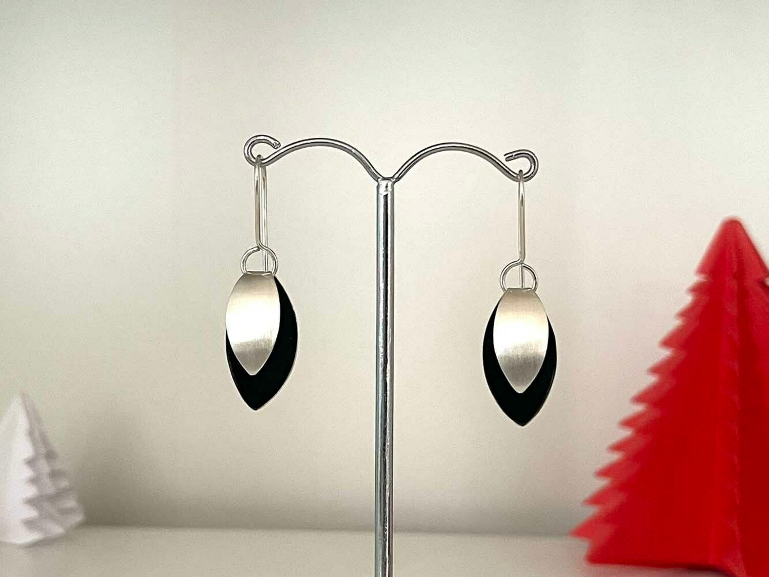 Folded Leaf  Earrings