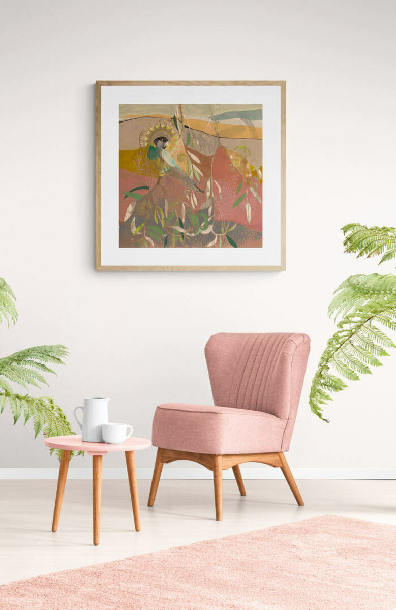 And the Morning Glows Anew, Australian Ringneck Parrot and River Red Gum Along Todd River