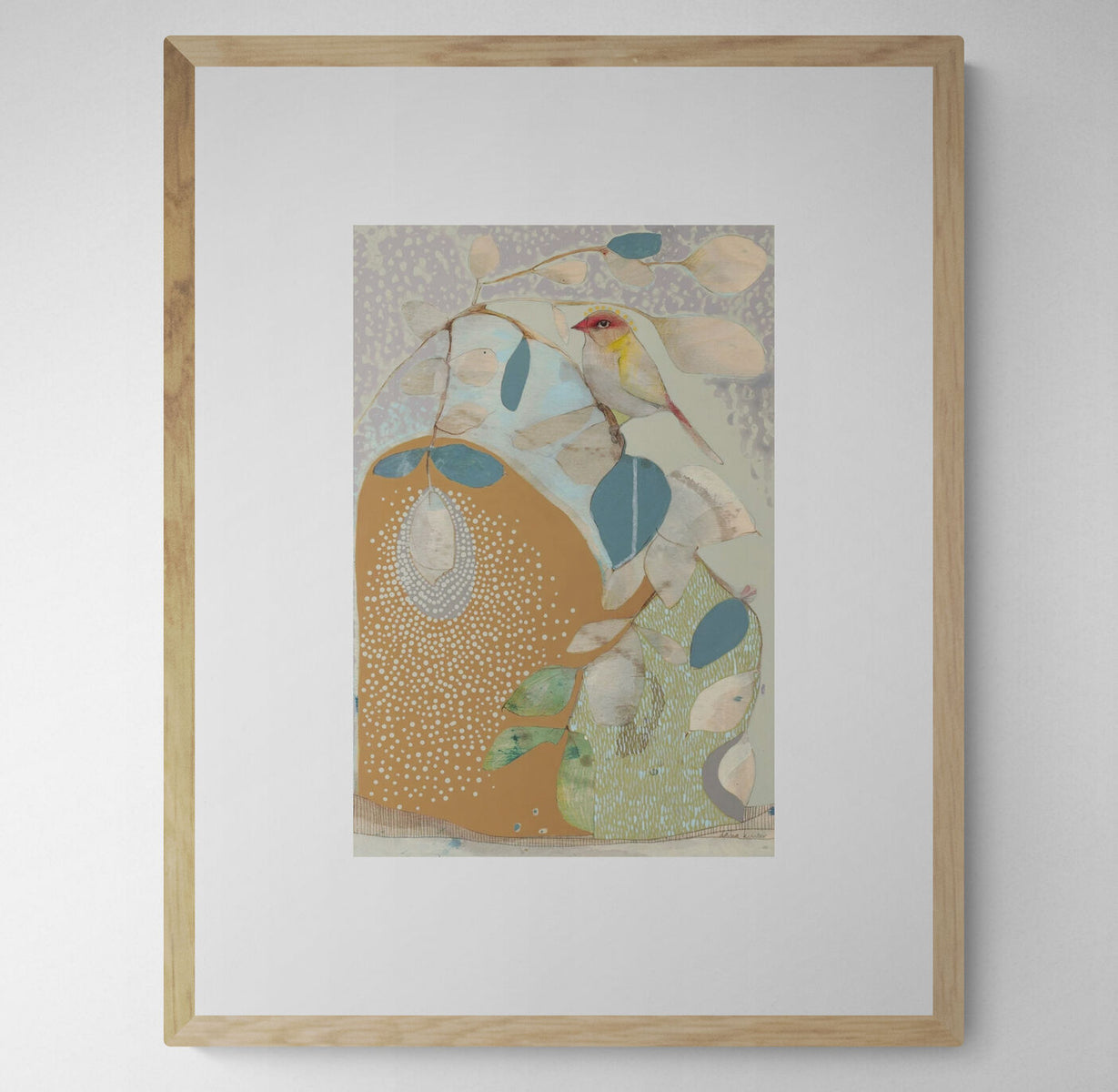 Red Backed Finch and Blue Gum II