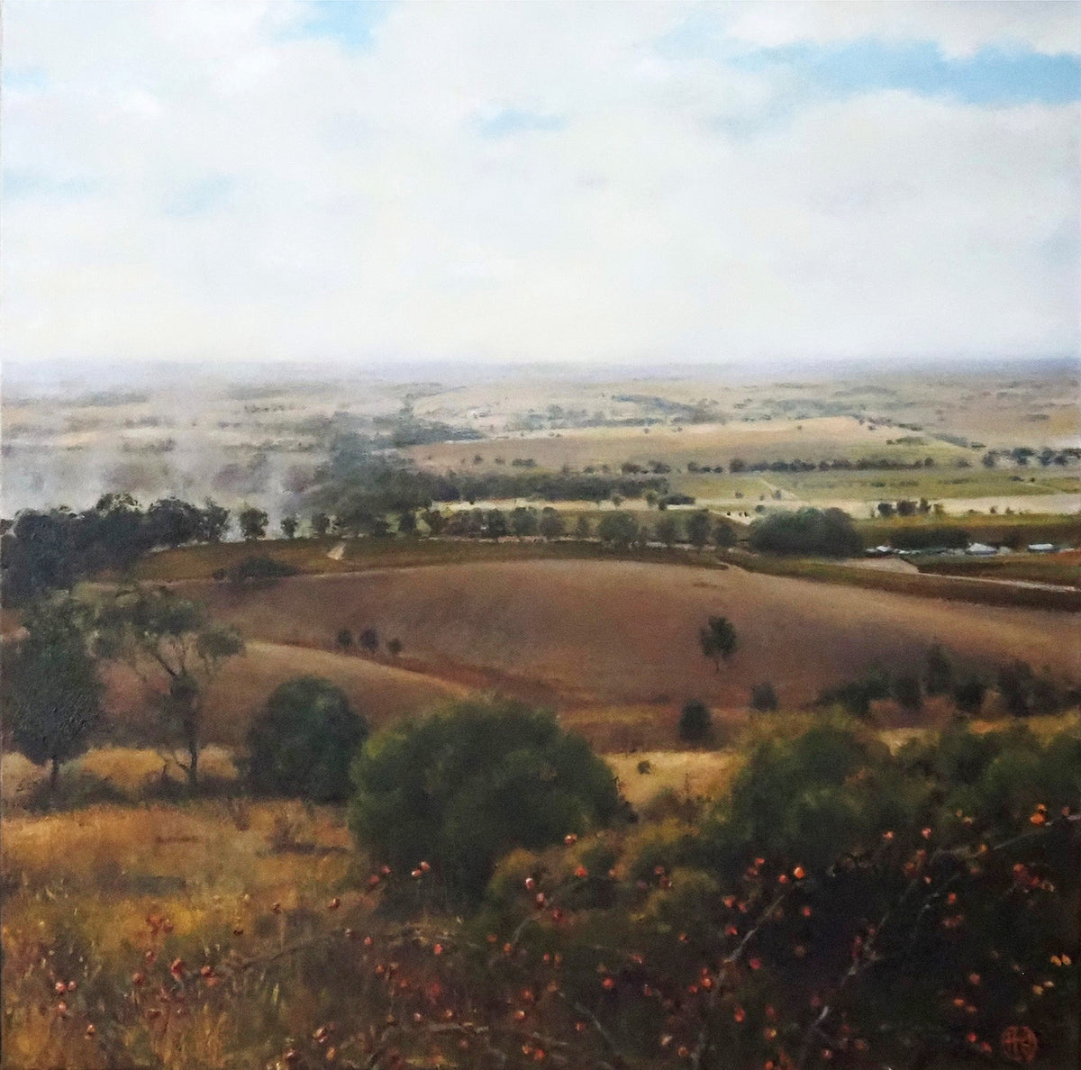 Summer Landscape with Rising Dust, Clare