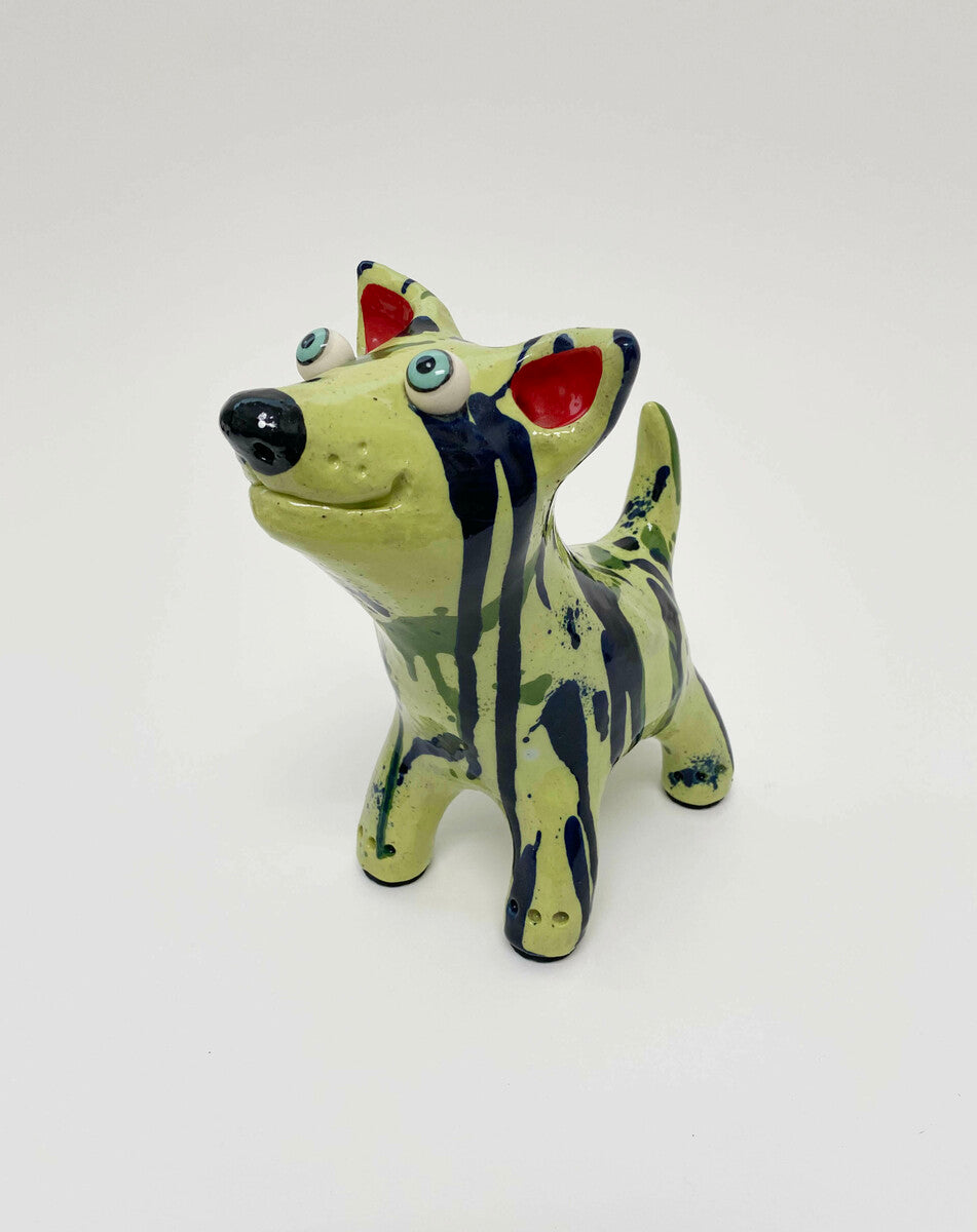 Green Dog with Green Drips- Medium