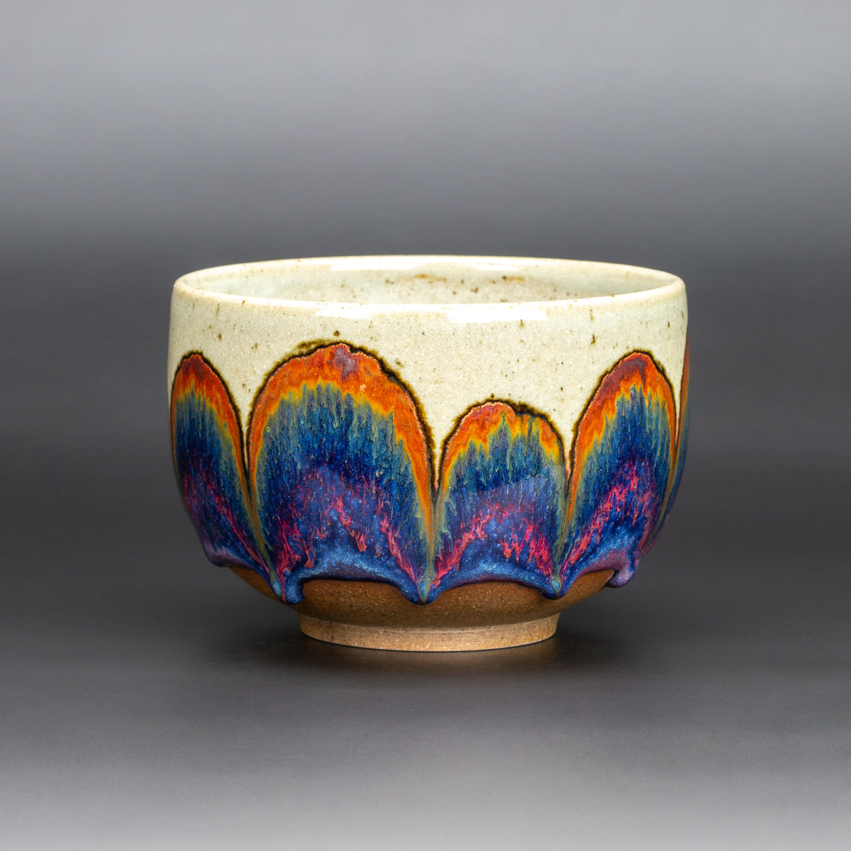 Purple Rainbow Arched Teabowl