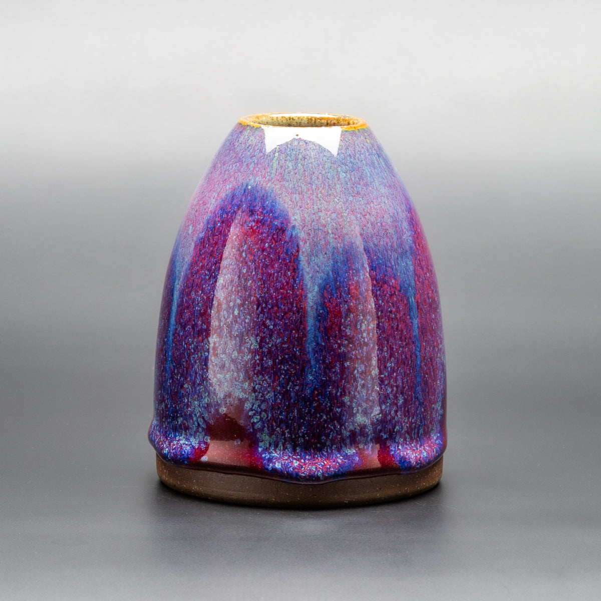 Magenta Flambé Arched Vase