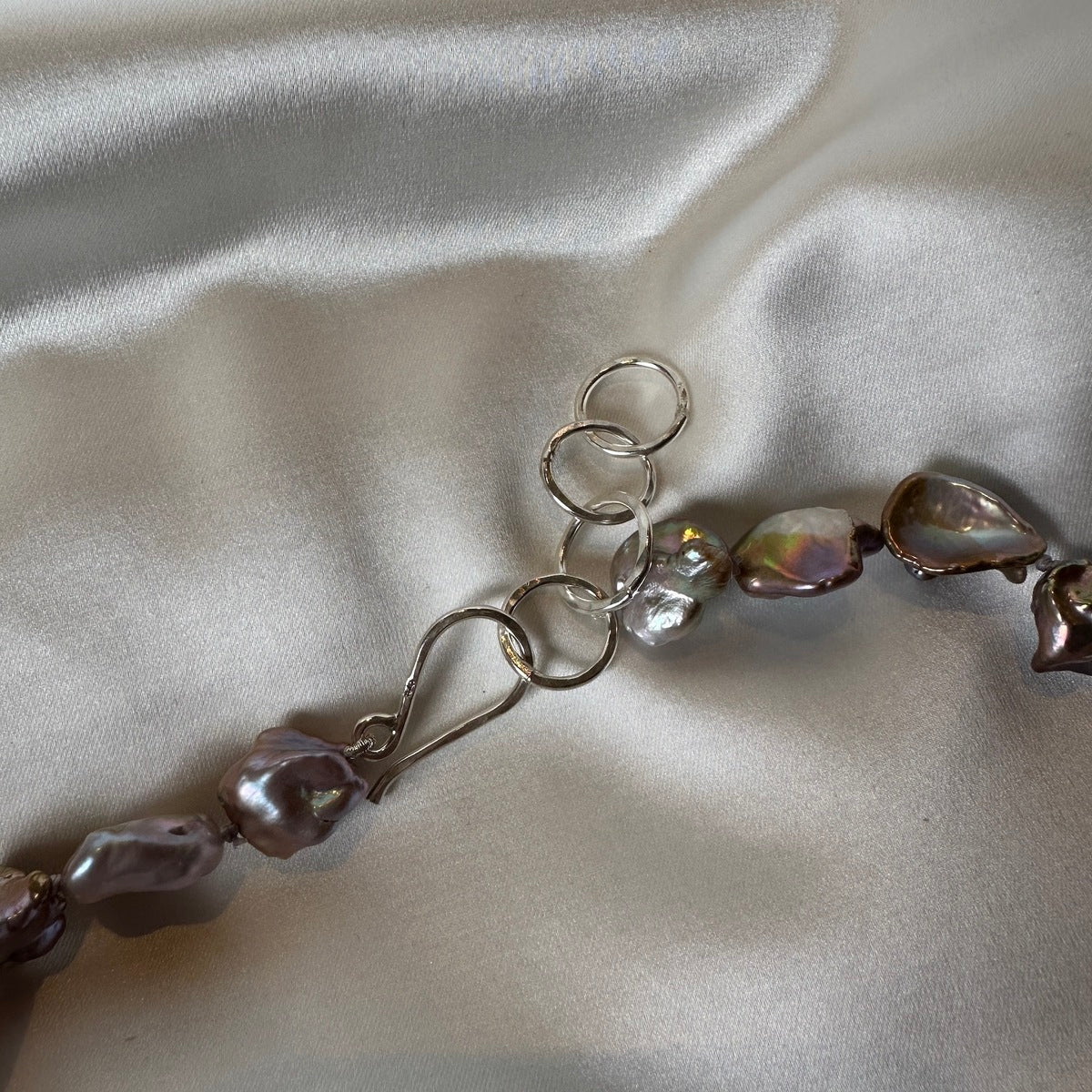 Succulent and Purple Baroque Freshwater Pearl Necklace