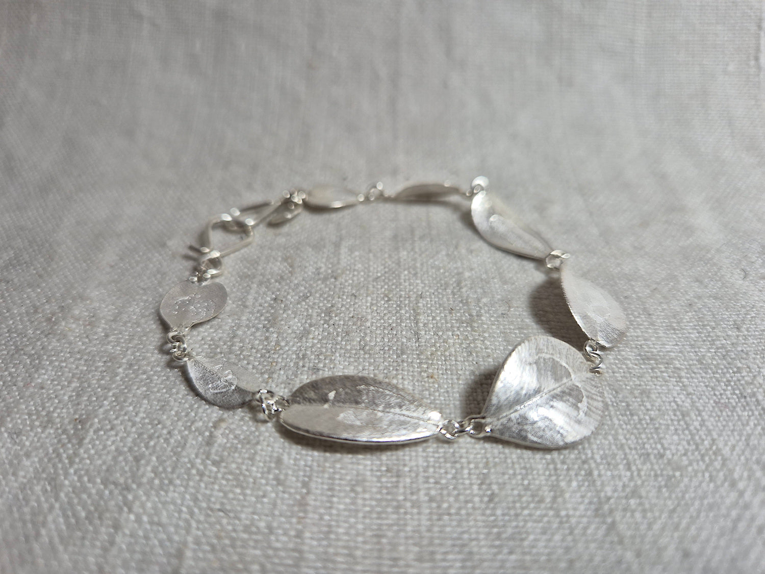 Botanical bracelet, silver, Box Bush
