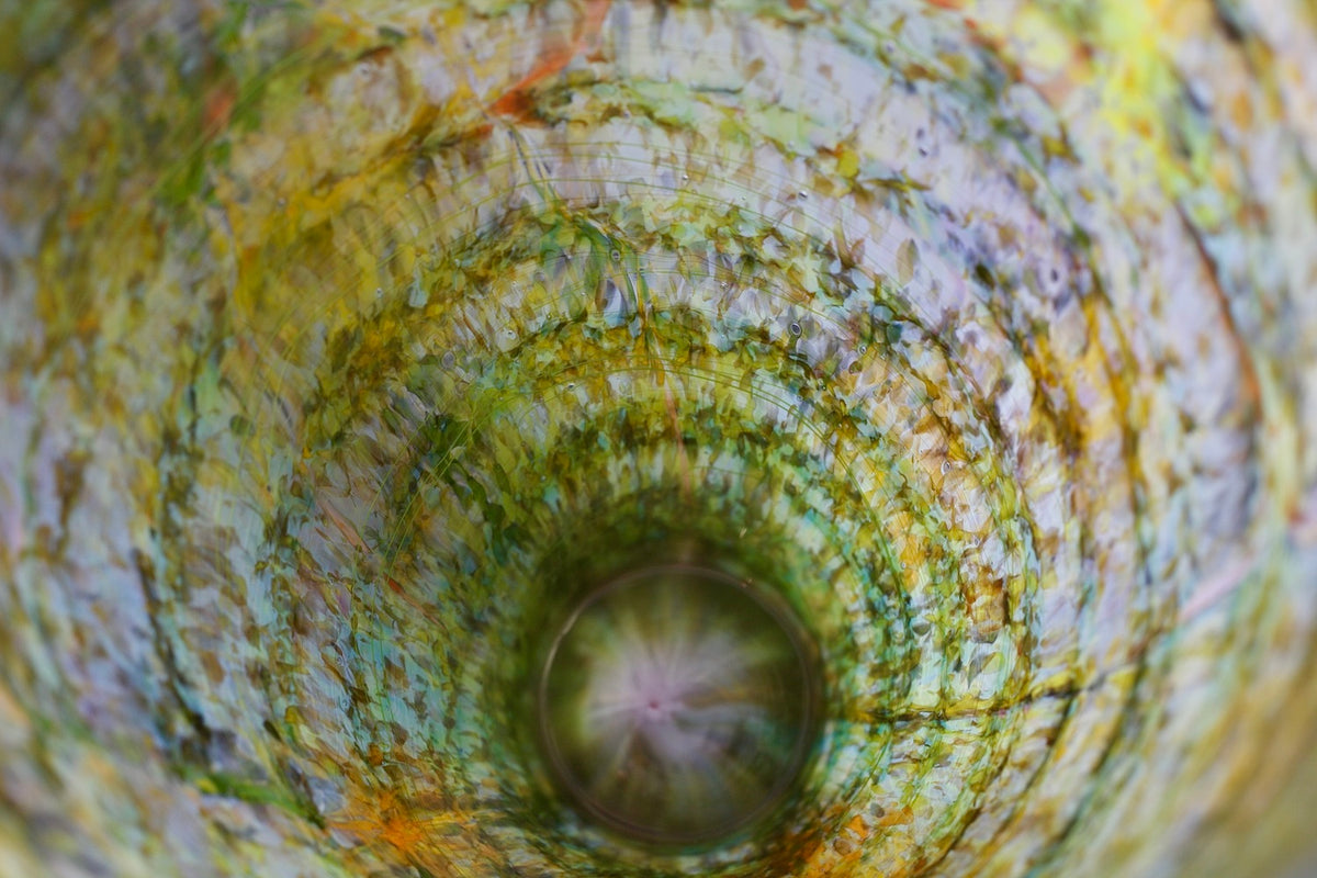 Geologic Vase - tall green