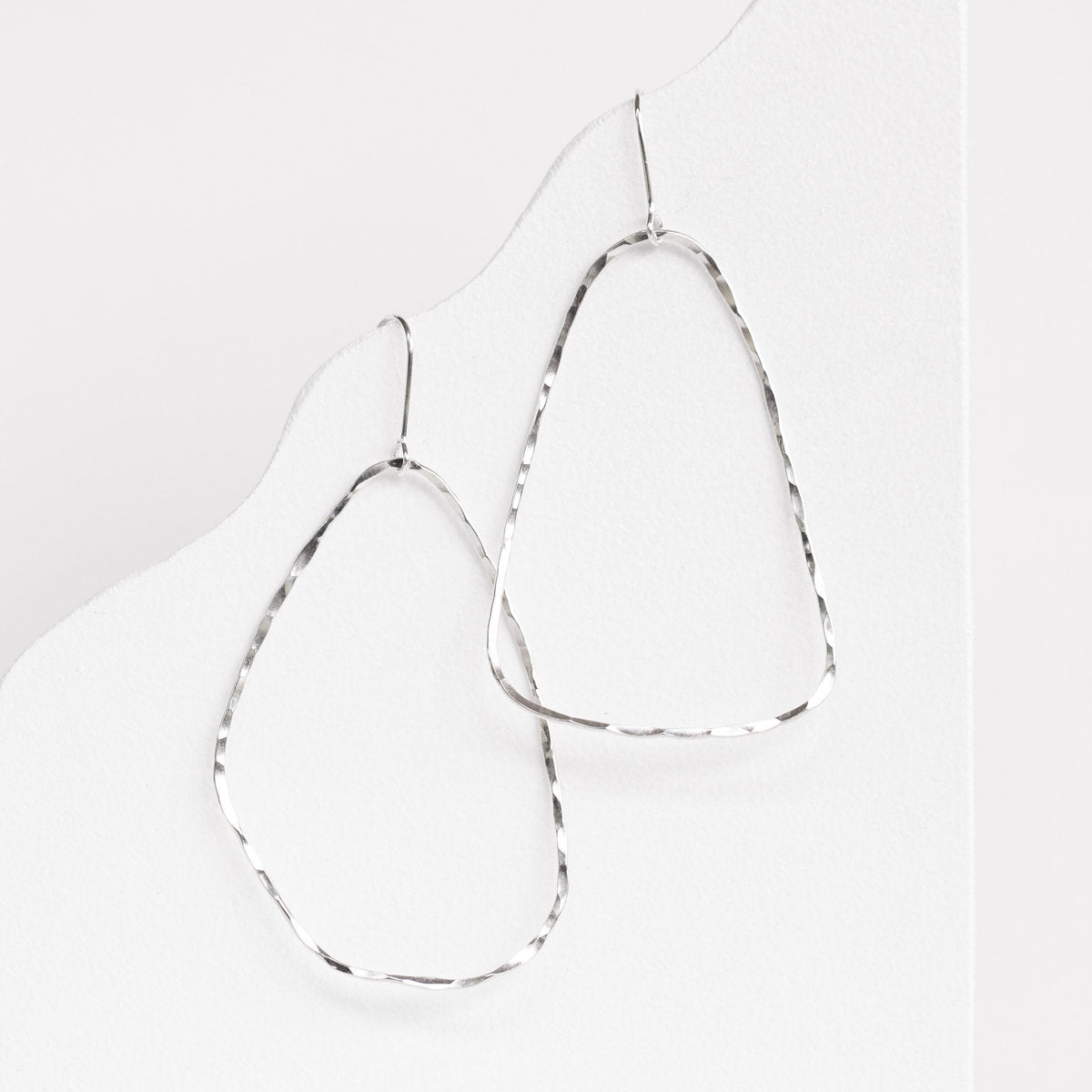 Small Asymmetric Geo Loop Earrings