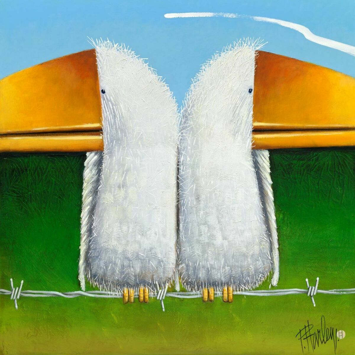 Two Little White Lovebirds