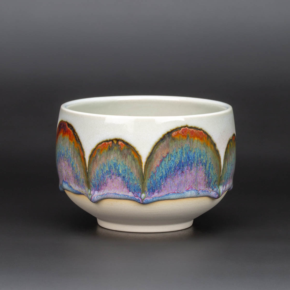 Purple/Rainbow Rust Arches - Teabowl