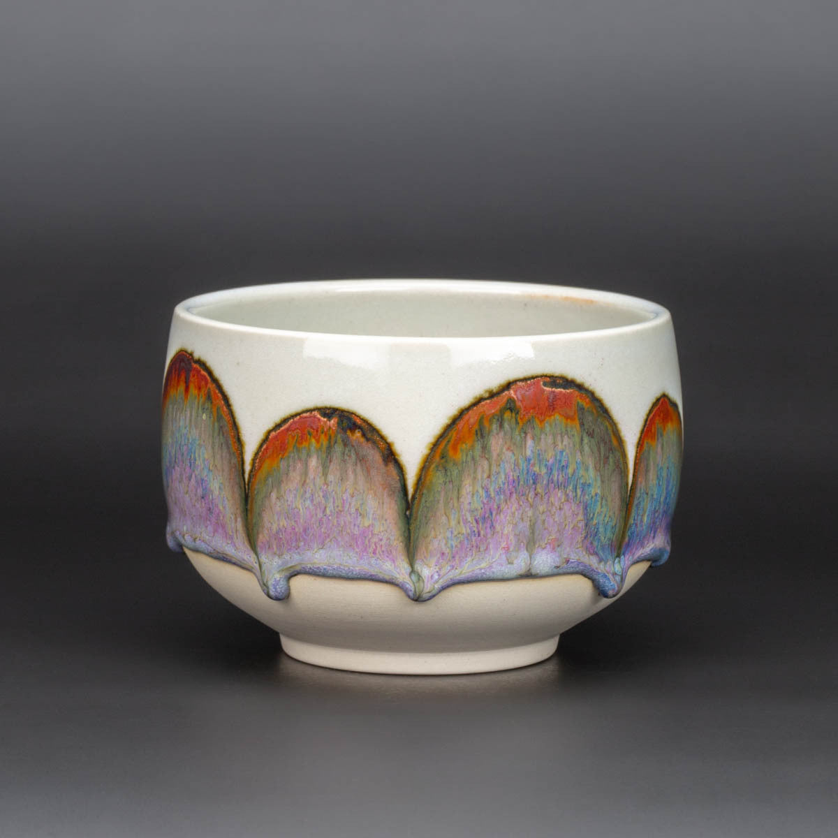 Purple/Rainbow Rust Arches - Teabowl