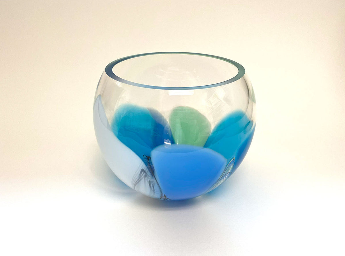 Mixed Colour Large Bowl - Blue