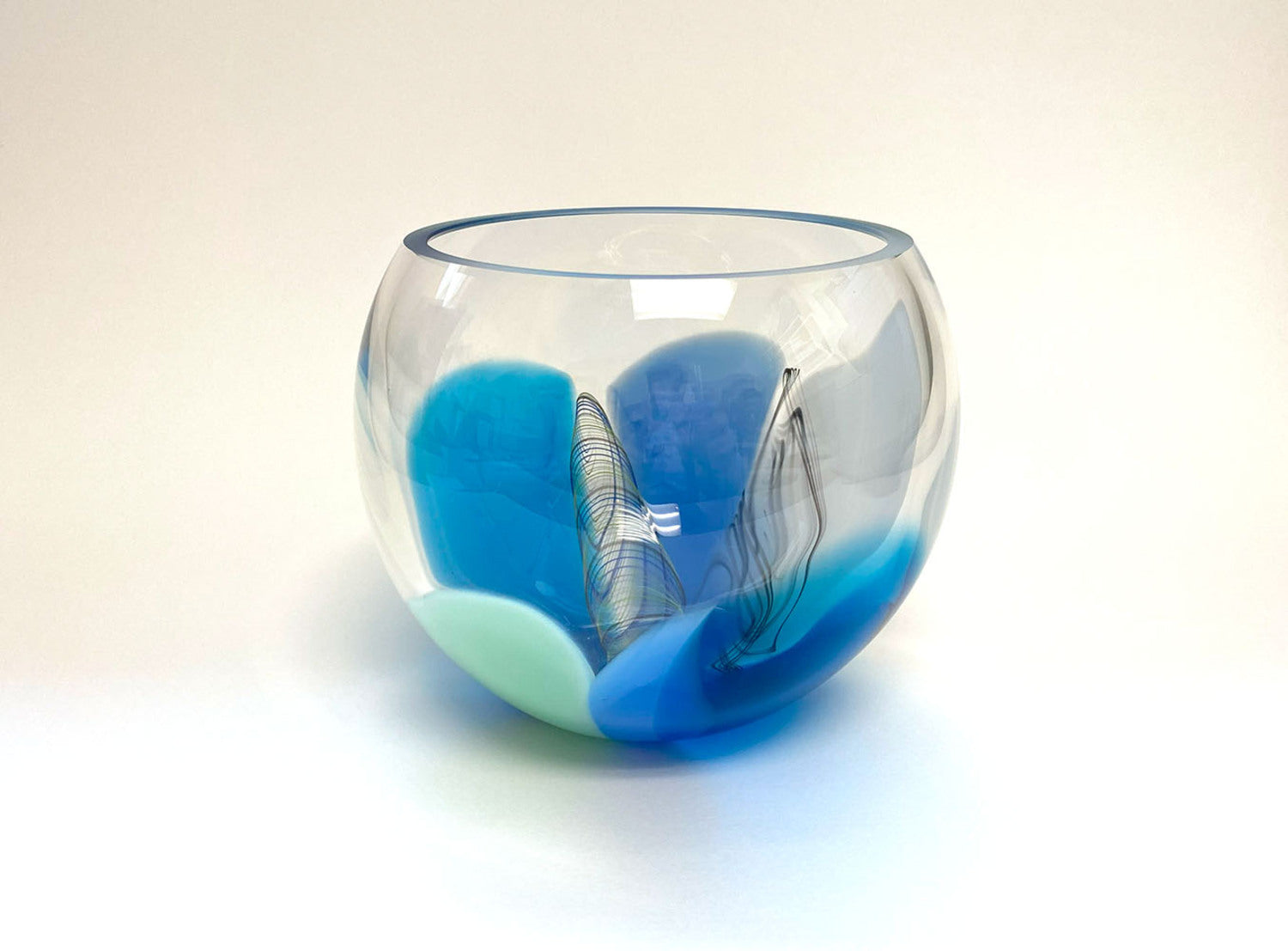 Mixed Colour Large Bowl - Blue