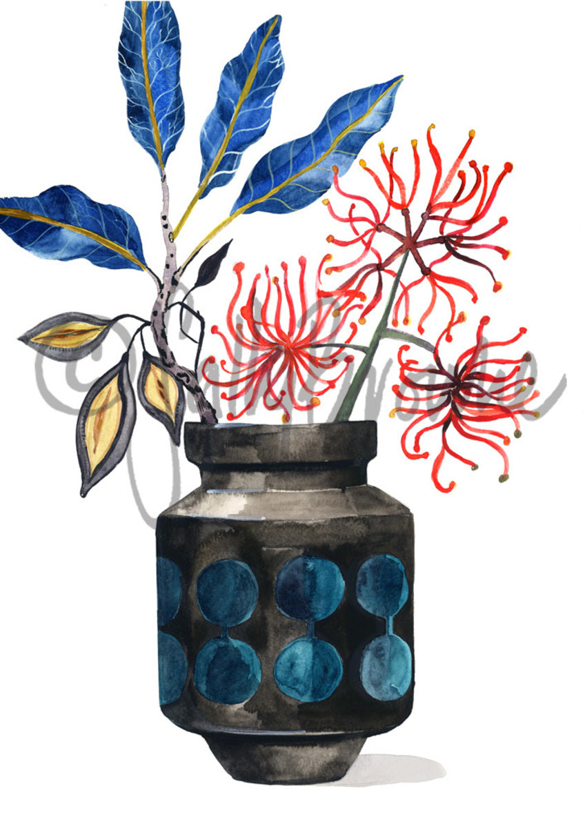 Firewheel in Retro Vase
