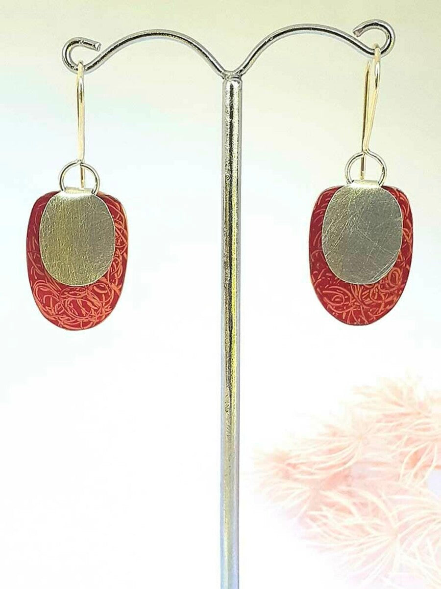 Folde Oval Earrings