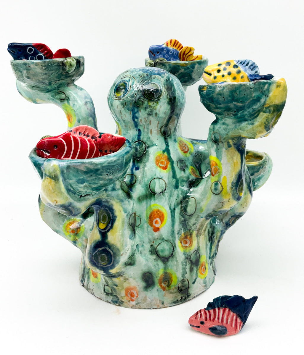 Octopus Candelabra with Fish