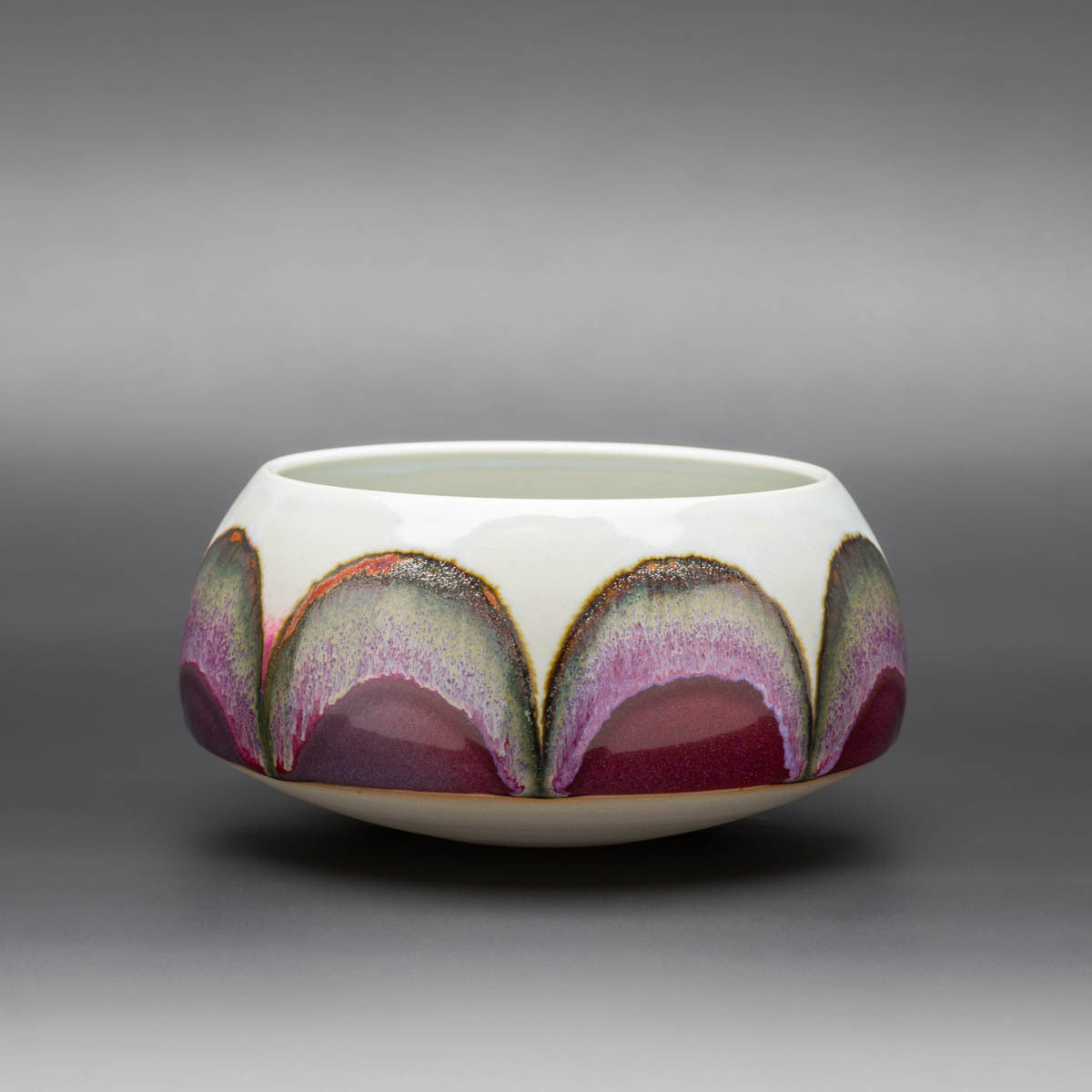 Magenta Flambé - Convex Bowl