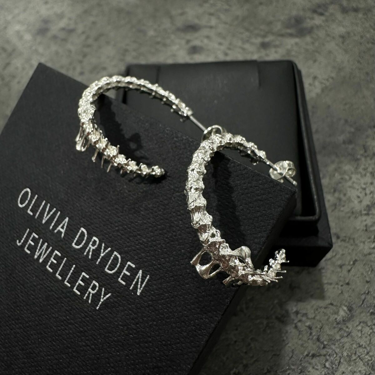 Rat Spine Hoop Earrings