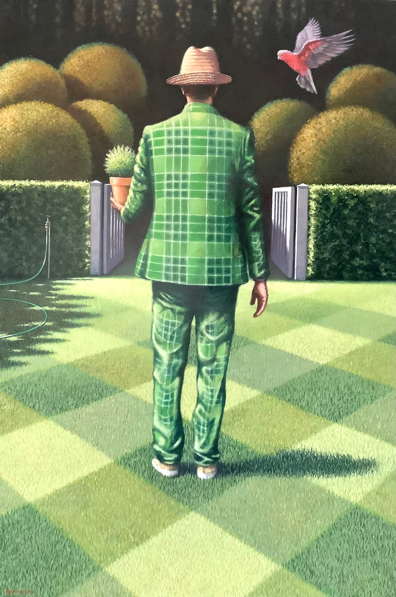 Gardener in a Plaid Suit