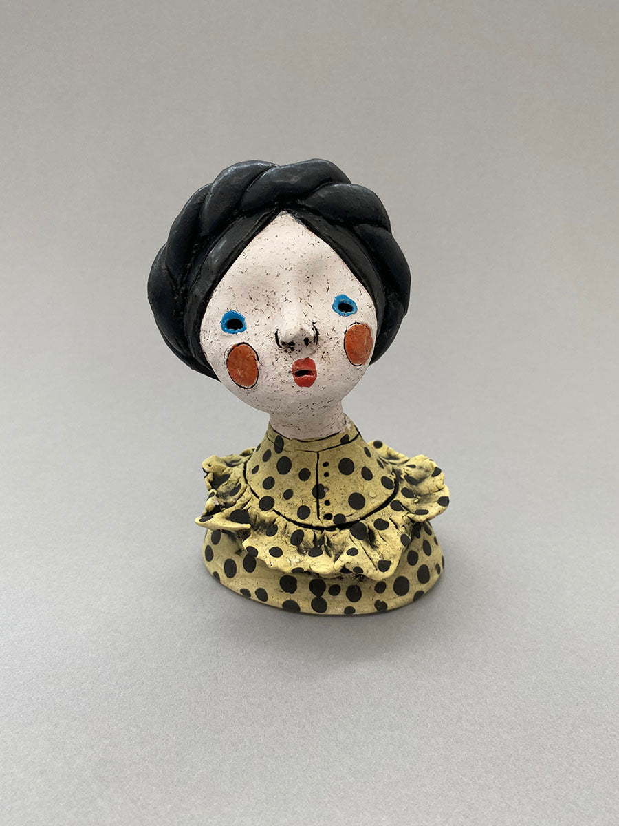 Girl with Frill Neck Dress