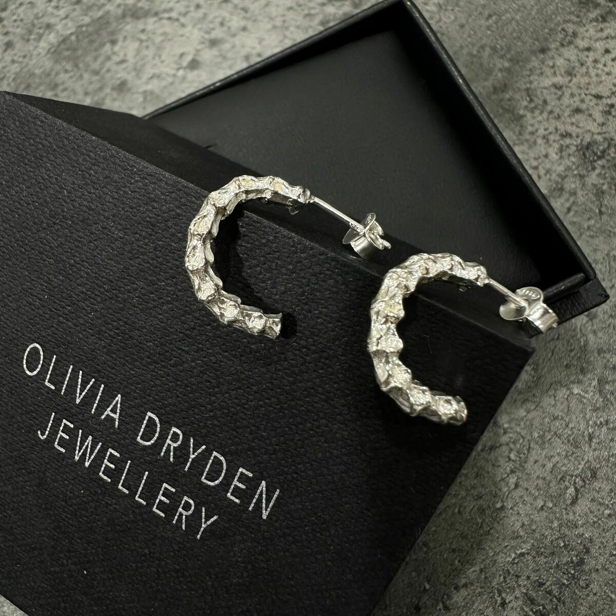 Small Rat Spine Hoop Earrings