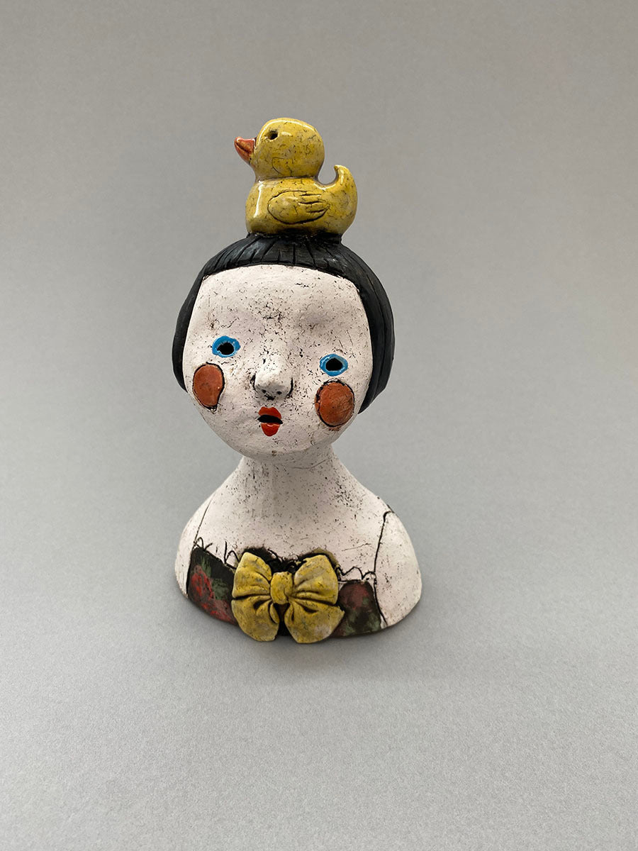 Blue Eyed Girl with Duck