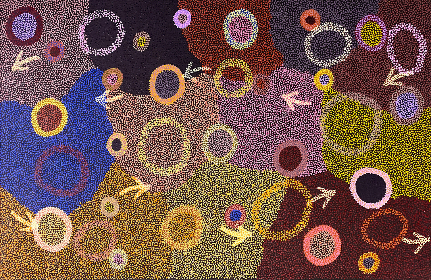 Pauline Nampijinpa Singleton - Yankirri Jukurrpa (Emu Dreaming) - Ngarlikirlangu