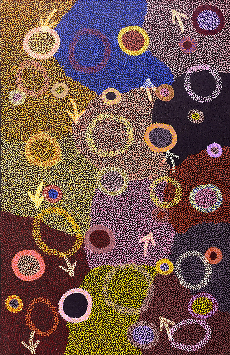 Pauline Nampijinpa Singleton - Yankirri Jukurrpa (Emu Dreaming) - Ngarlikirlangu