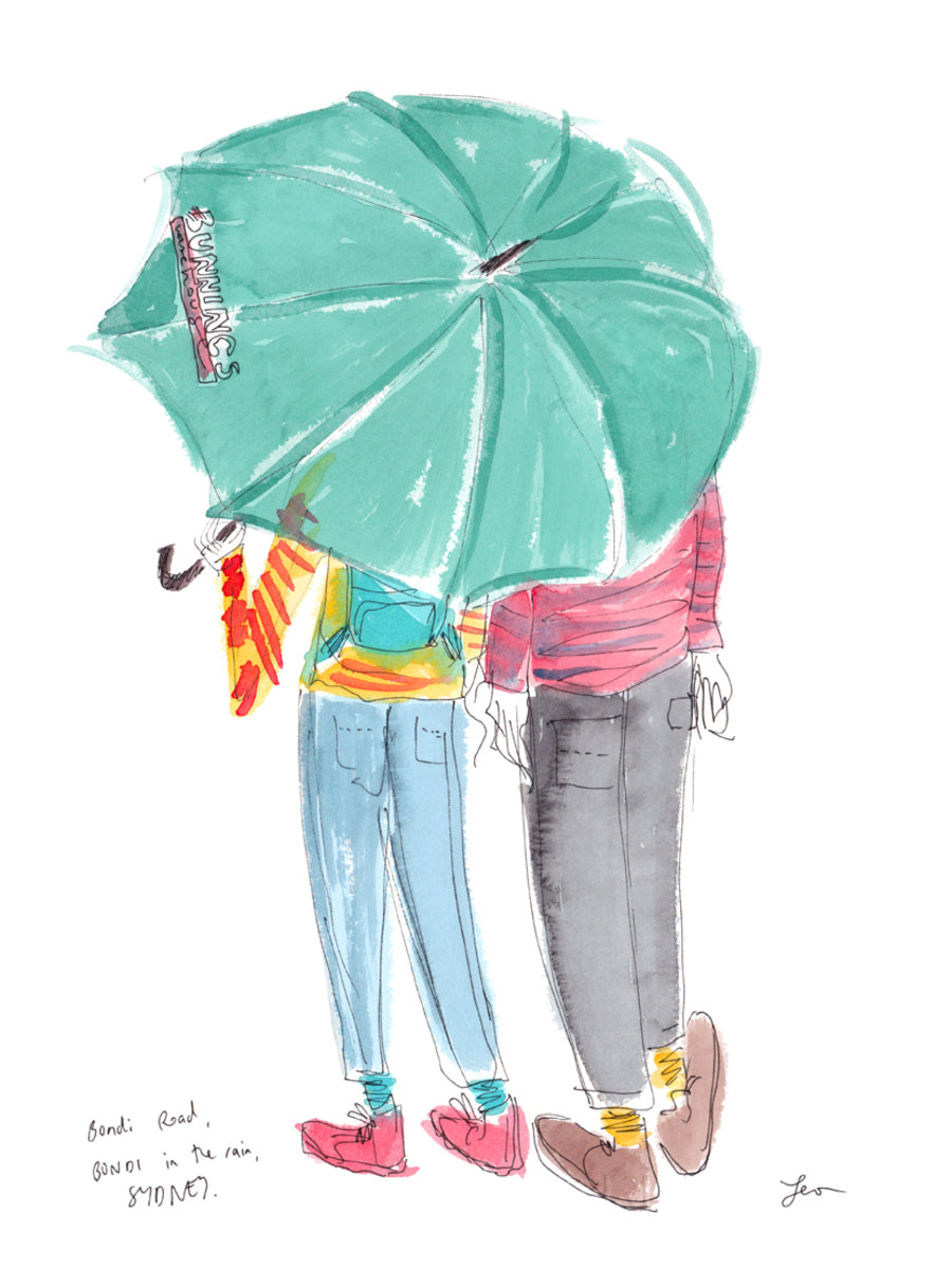 In the rain together