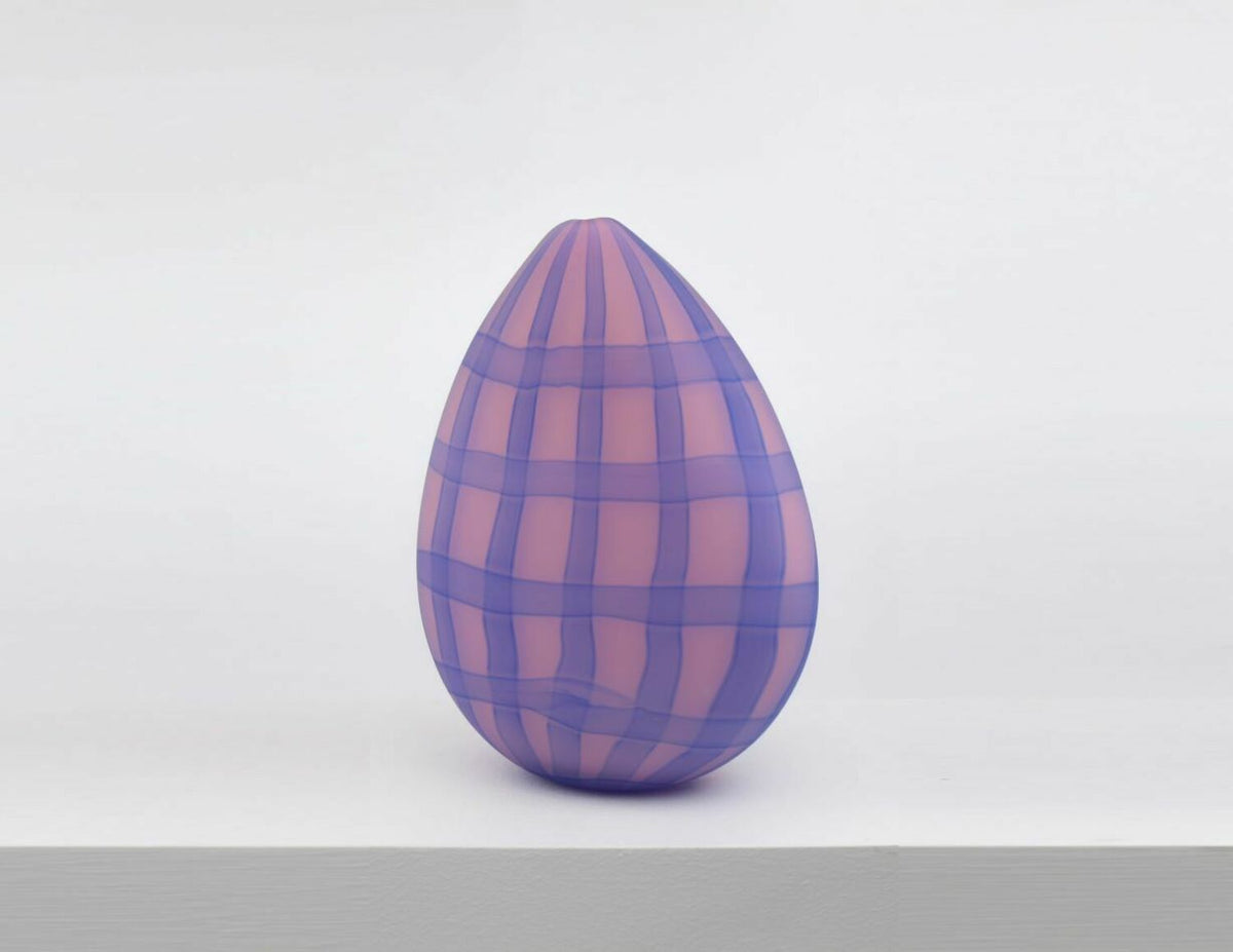 Gingham Vessel - Dusty Pink