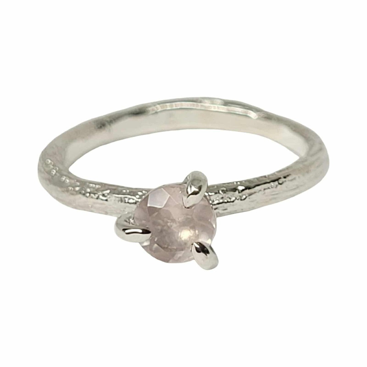 Sticks & stones ring rose quartz