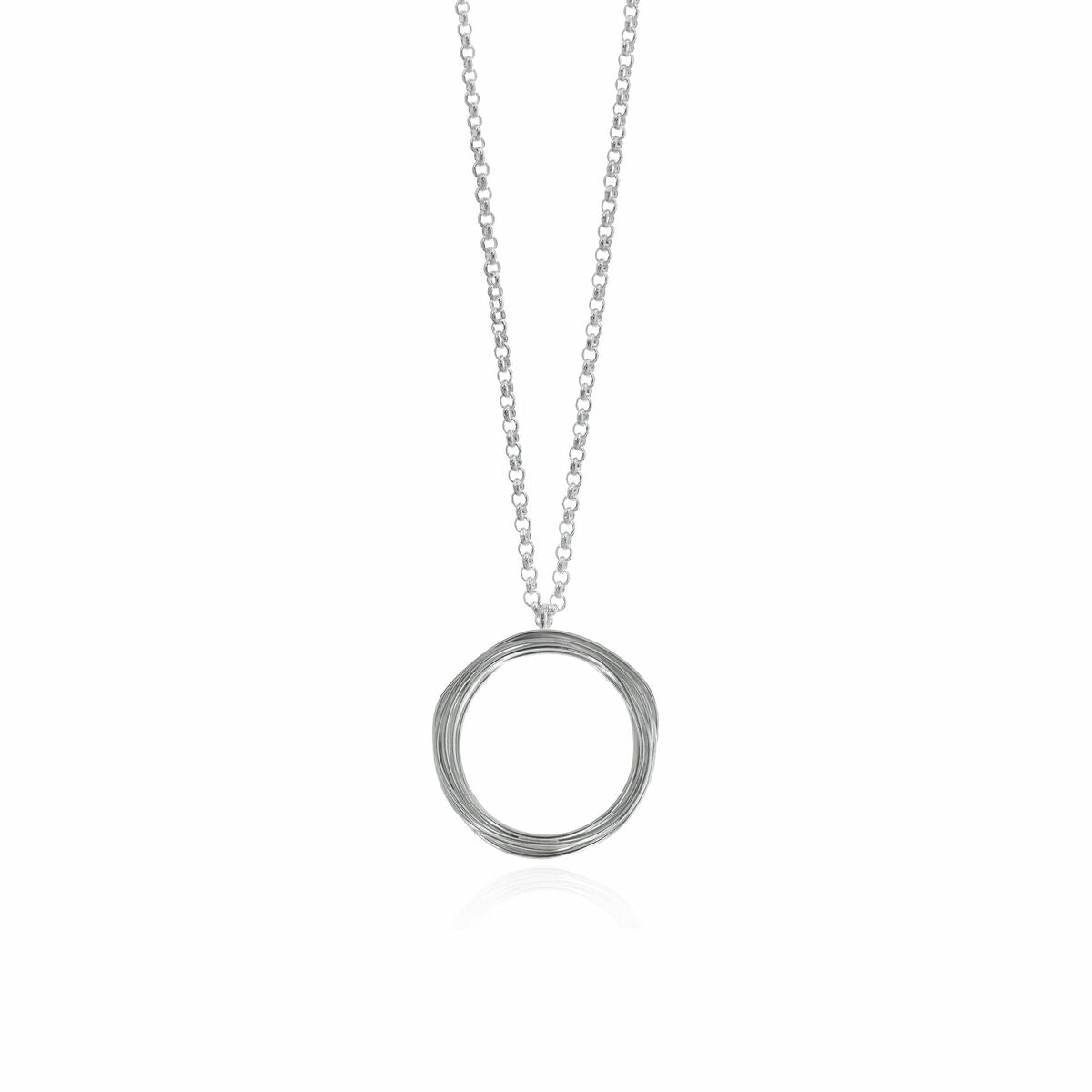 Coiled Circle Pendant on Chain (medium)