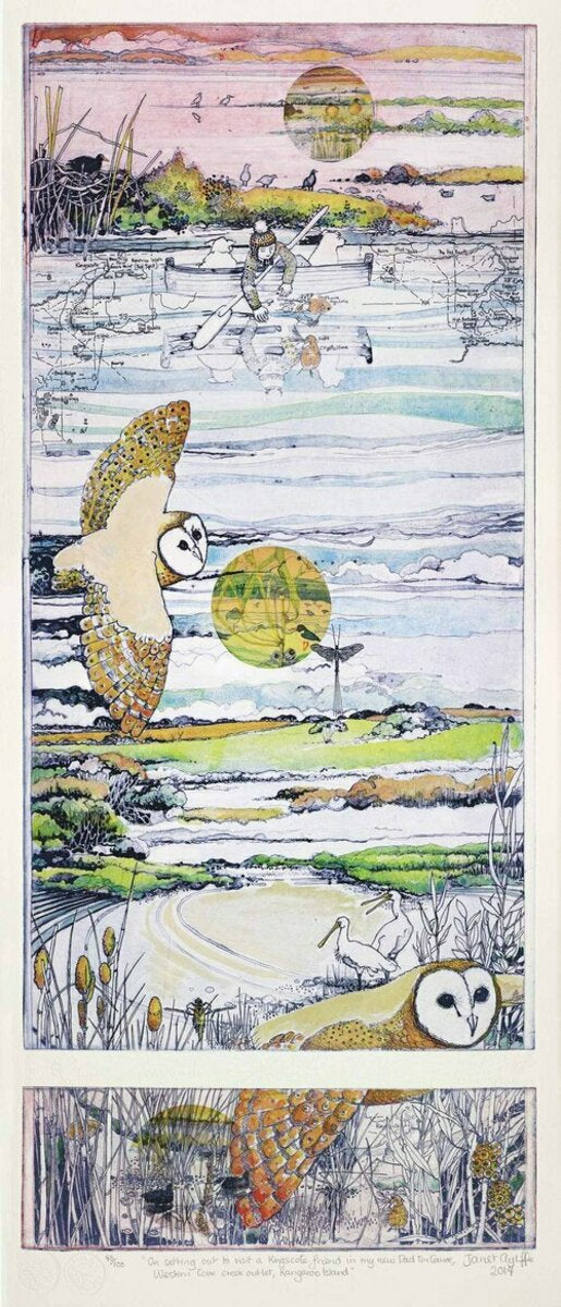 On setting out to visit a Kingscote friend in my new 'Dad' Tin Canoe, 1958 Western Cove Creek outlet