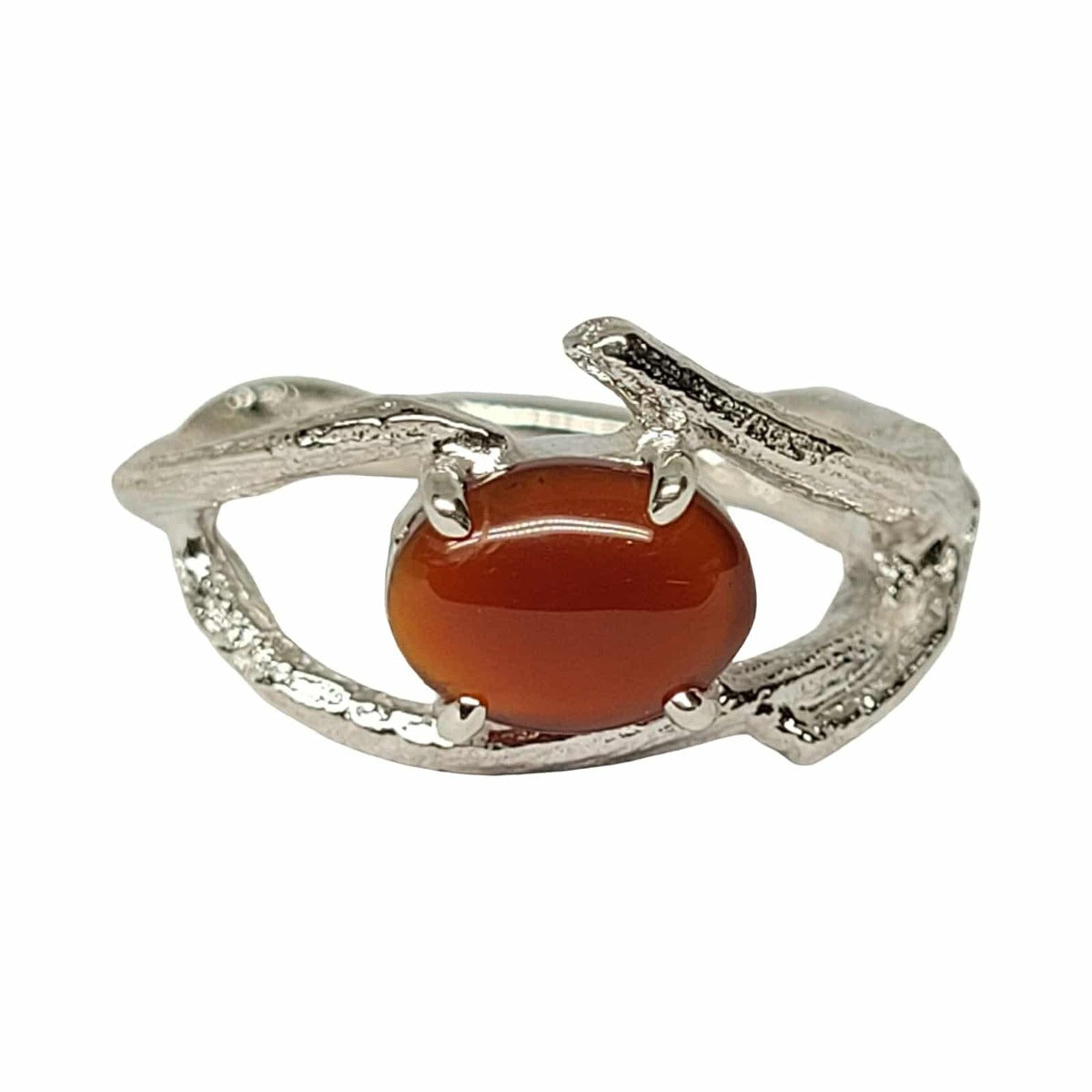Sticks & stones ring carnelian