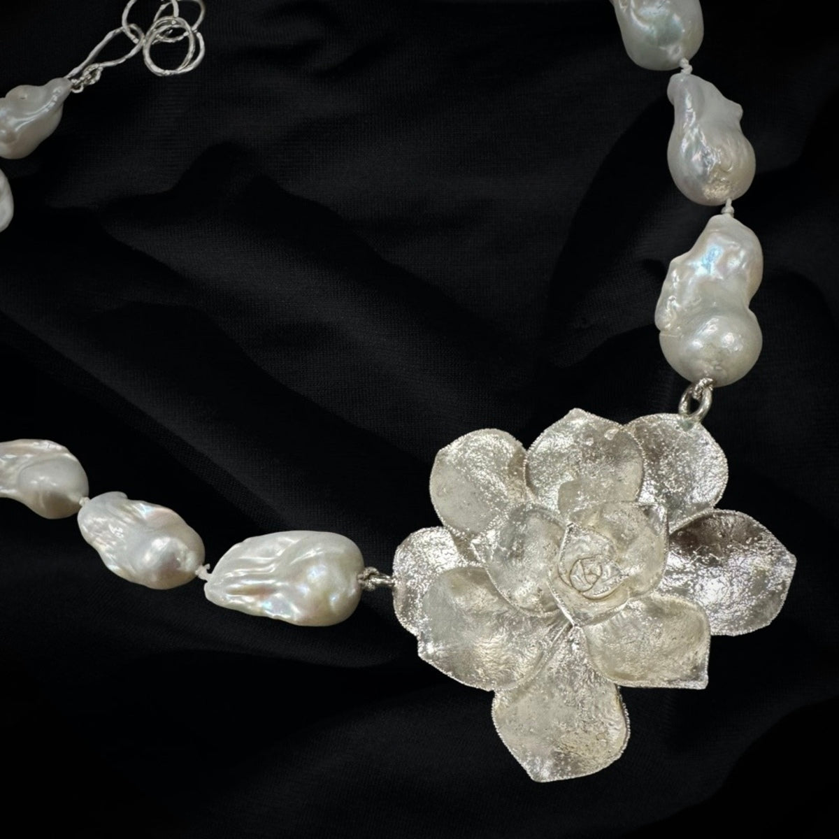 Succulent &amp; Baroque Freshwater Pearl Necklace