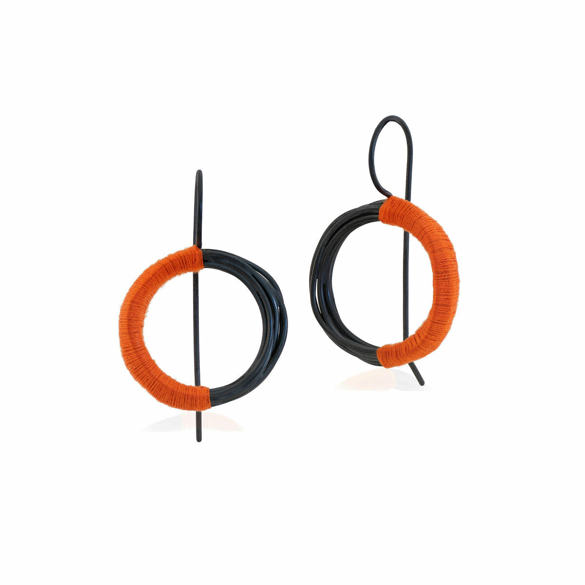 Oxidized Wrapped Orange Hooks (large)