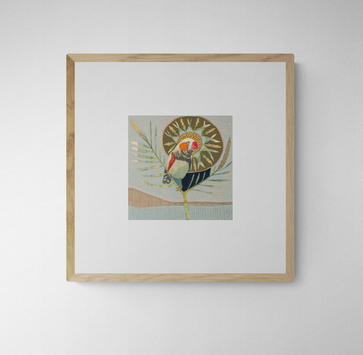 Zebra Finch And Bottlebrush