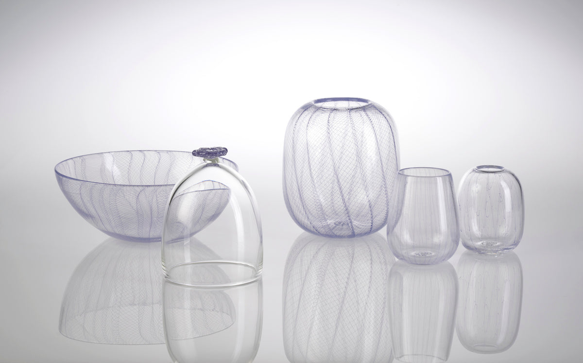 Purple Lines - Medium Vase