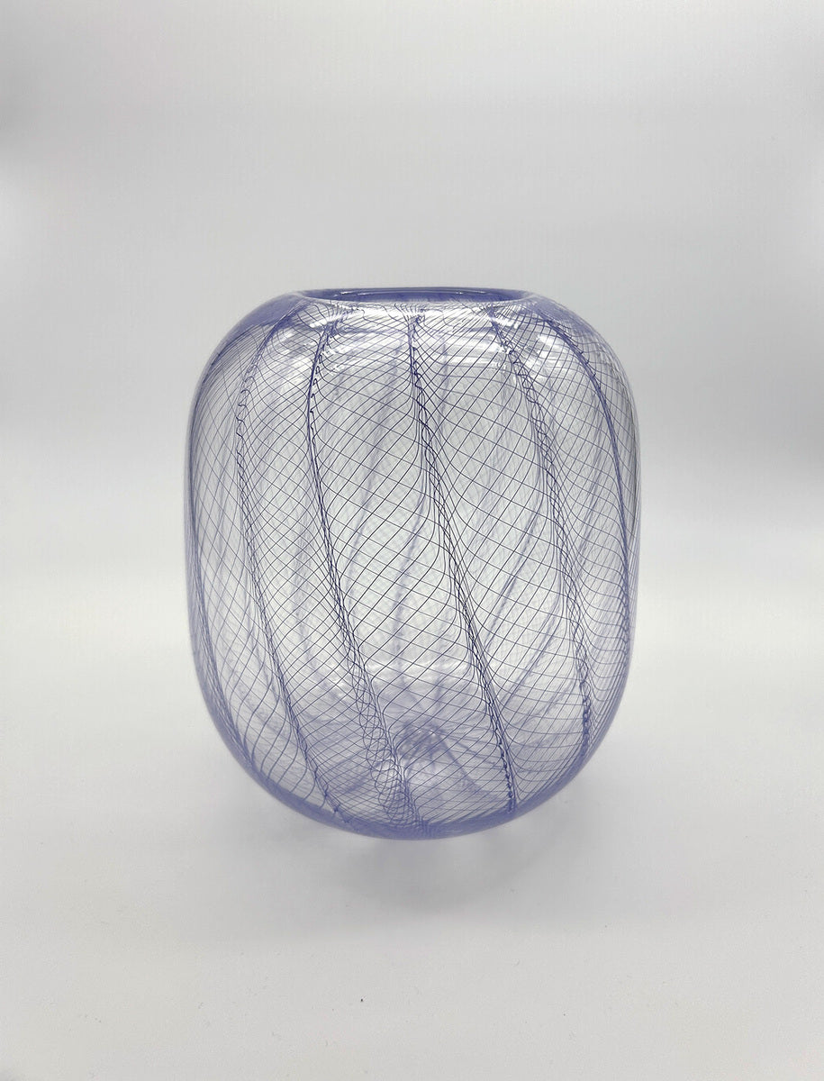 Purple Lines - Medium Vase