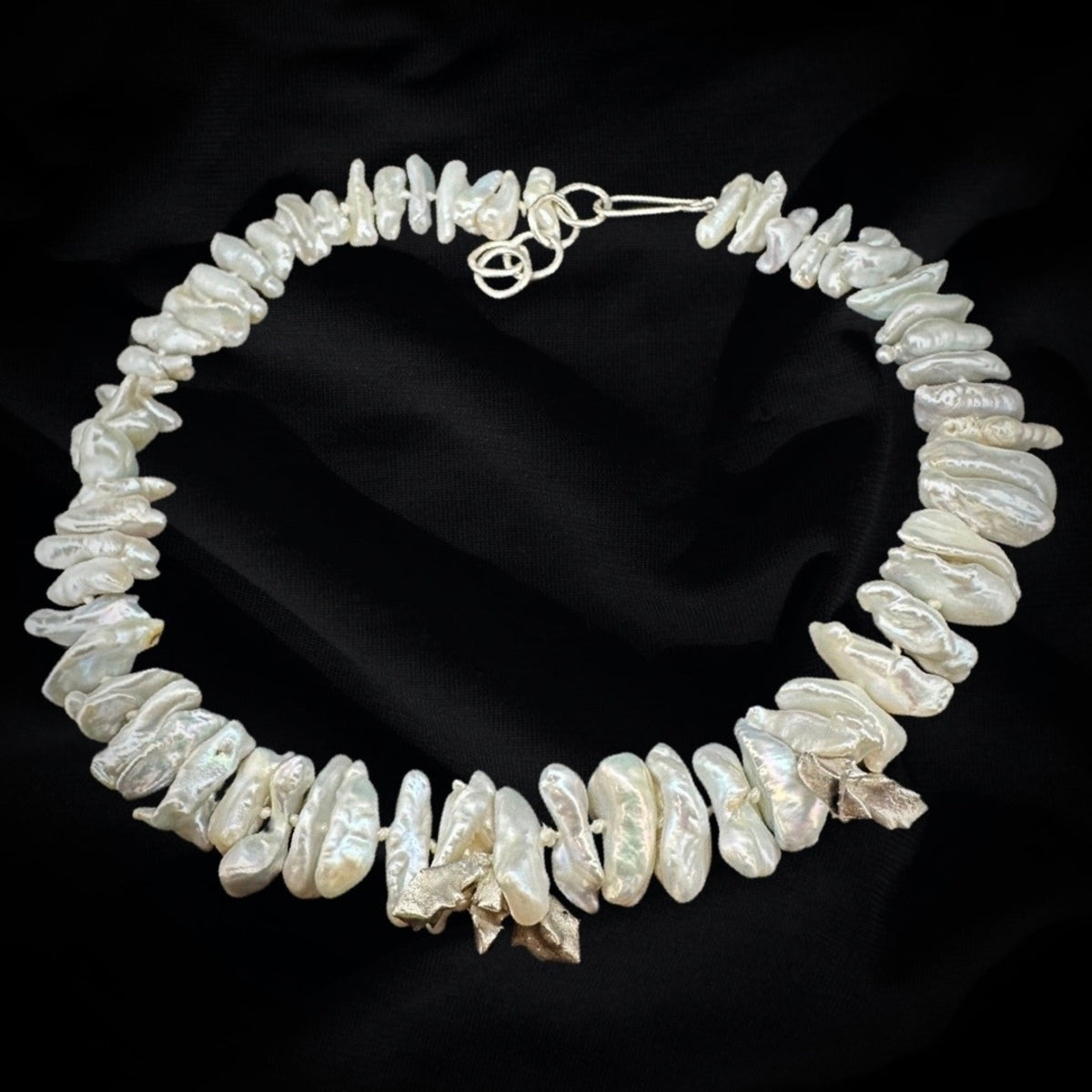 Succulent & Stick Freshwater Pearl Necklace