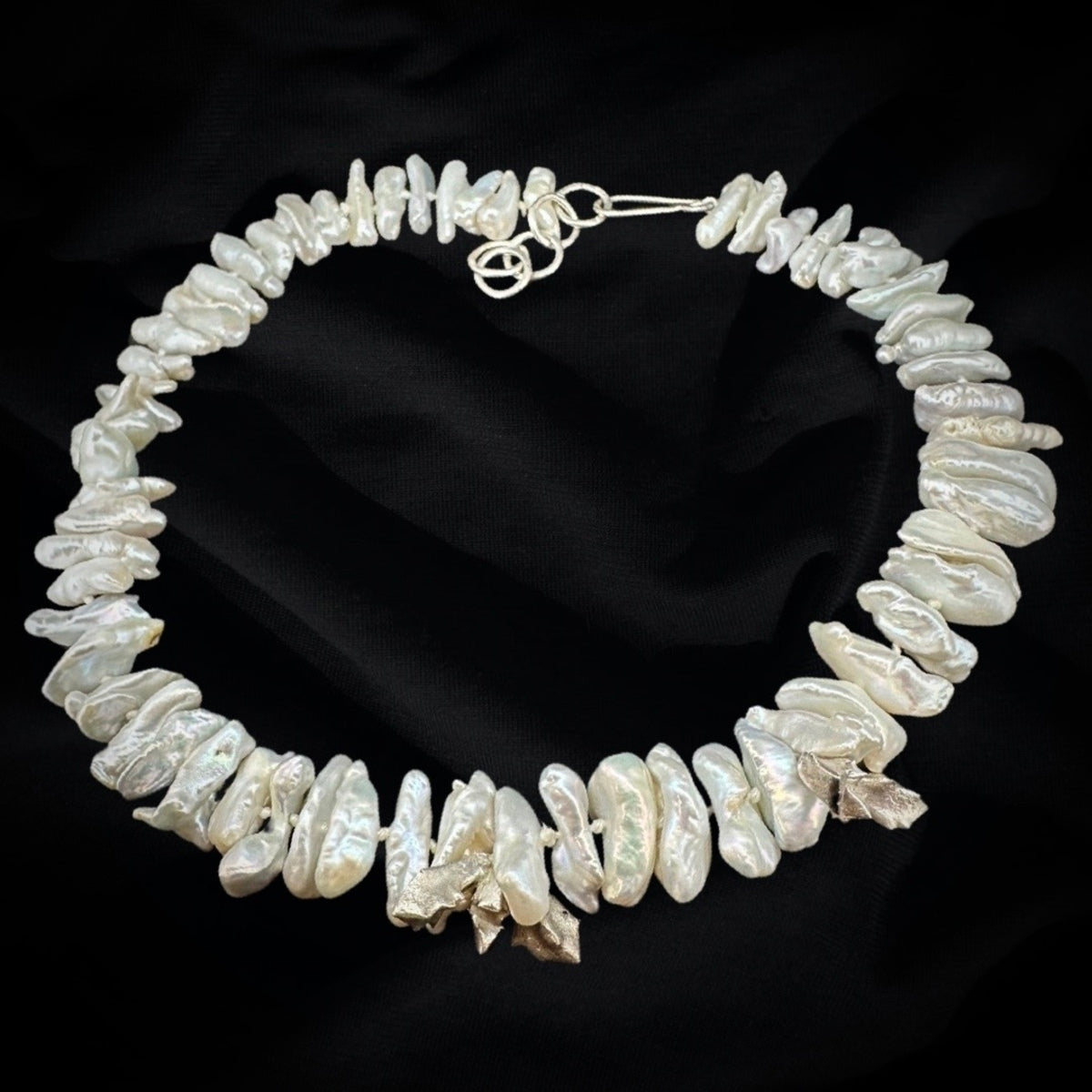 pearl necklace succulent Succulent & Stick Freshwater Pearl Necklace | Elegant Jewellery