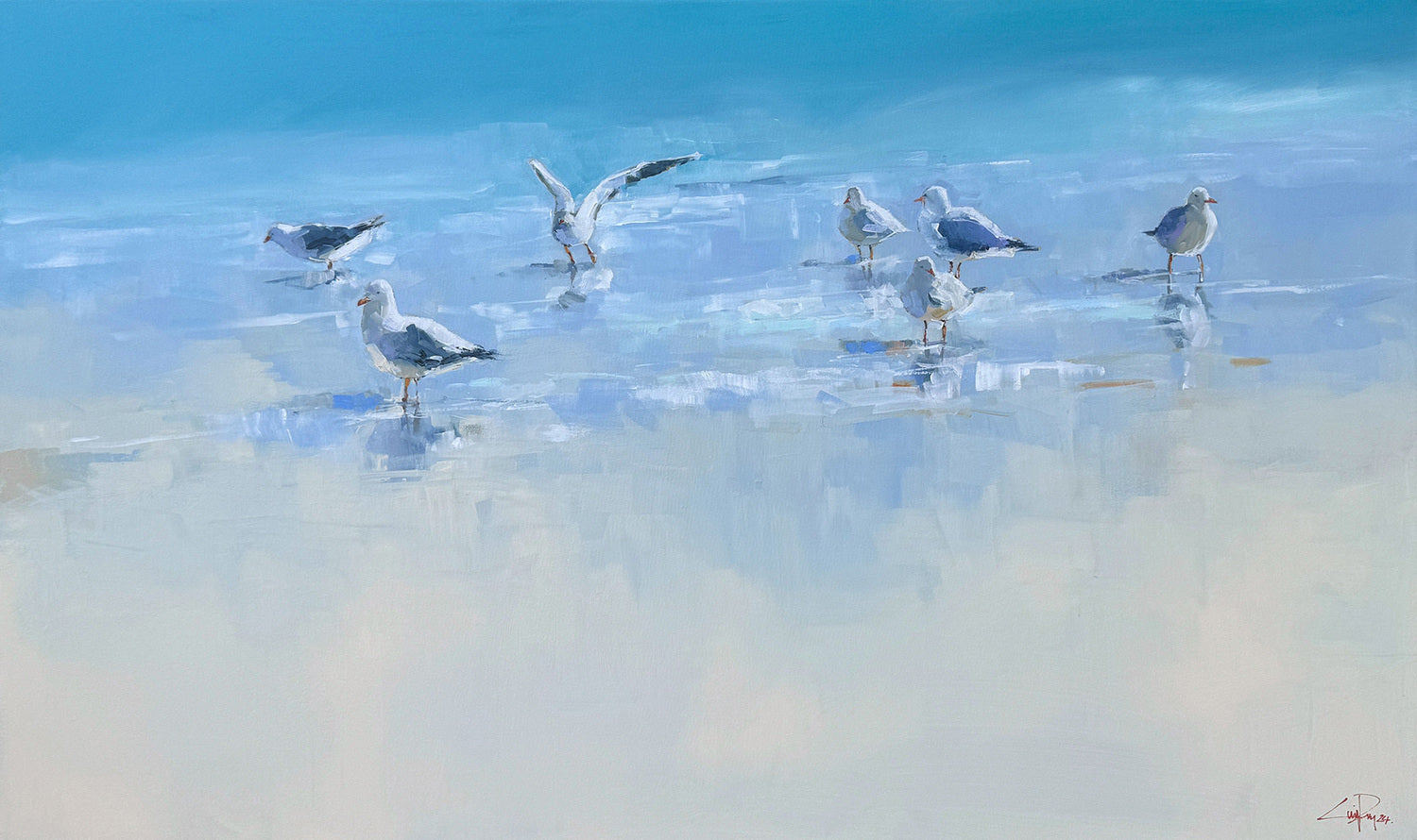 Winter Gulls, Henley