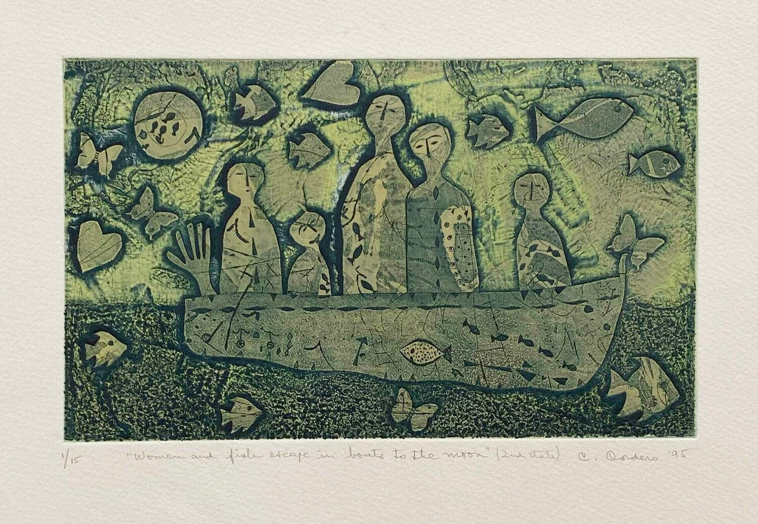 Women and Fish Escape in Boats to the Moon, 1st state