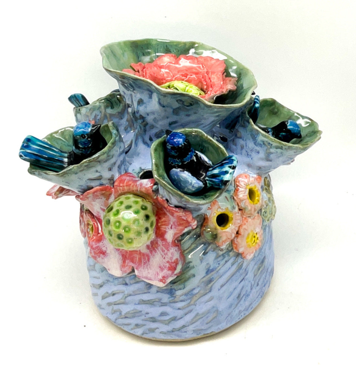 Fairy Wren Garden Vase