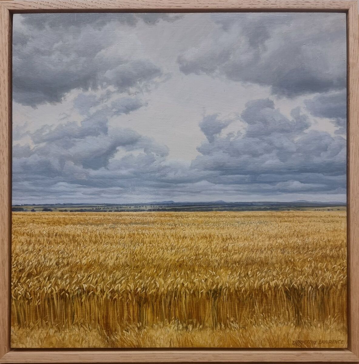 Crops and Clouds #1  Silver and gold