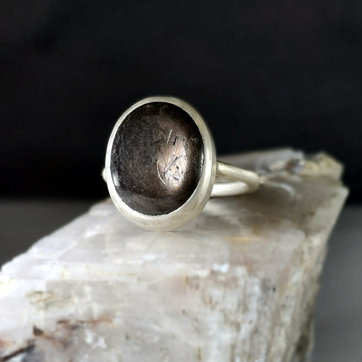 Chocolate Sapphire Podium Ring