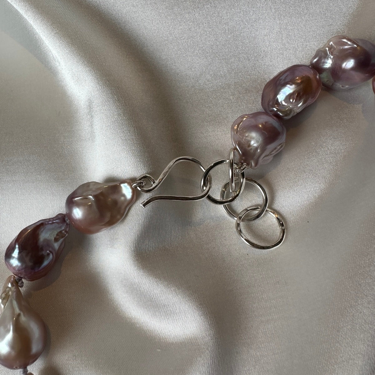 Large Succulent and Purple Baroque Freshwater Pearl Necklace