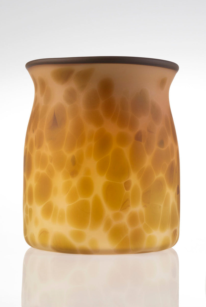 Frosted Brown Stone Vase