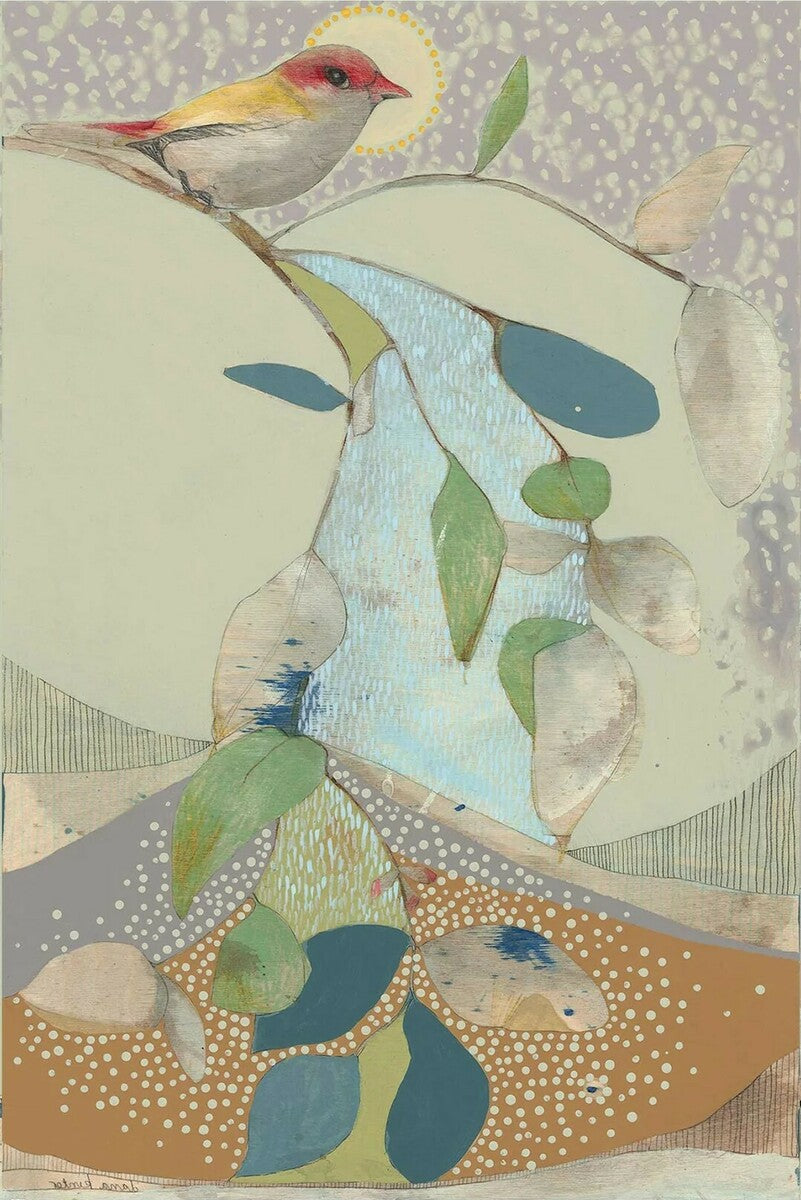 Red Backed Finch and Blue Gum I